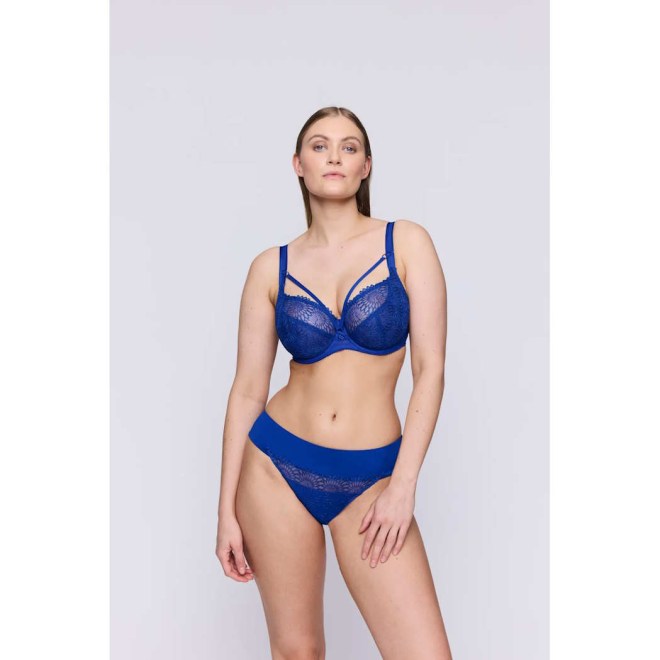 SET BALCONY BRA SLIP STRING SOPHORA BLUE PRINT PRIMA DONNA 